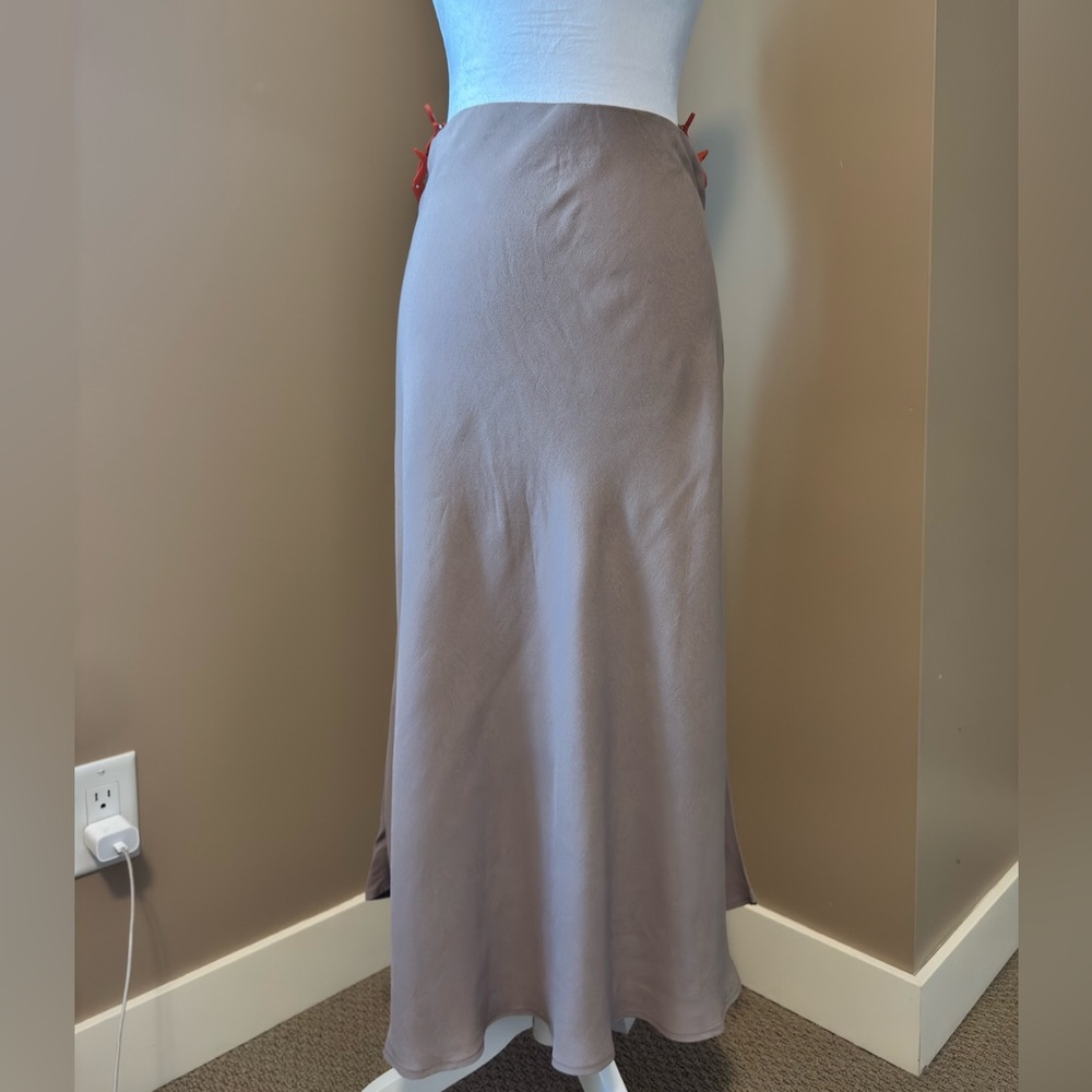 HM Women's Taupe Midi Skirt